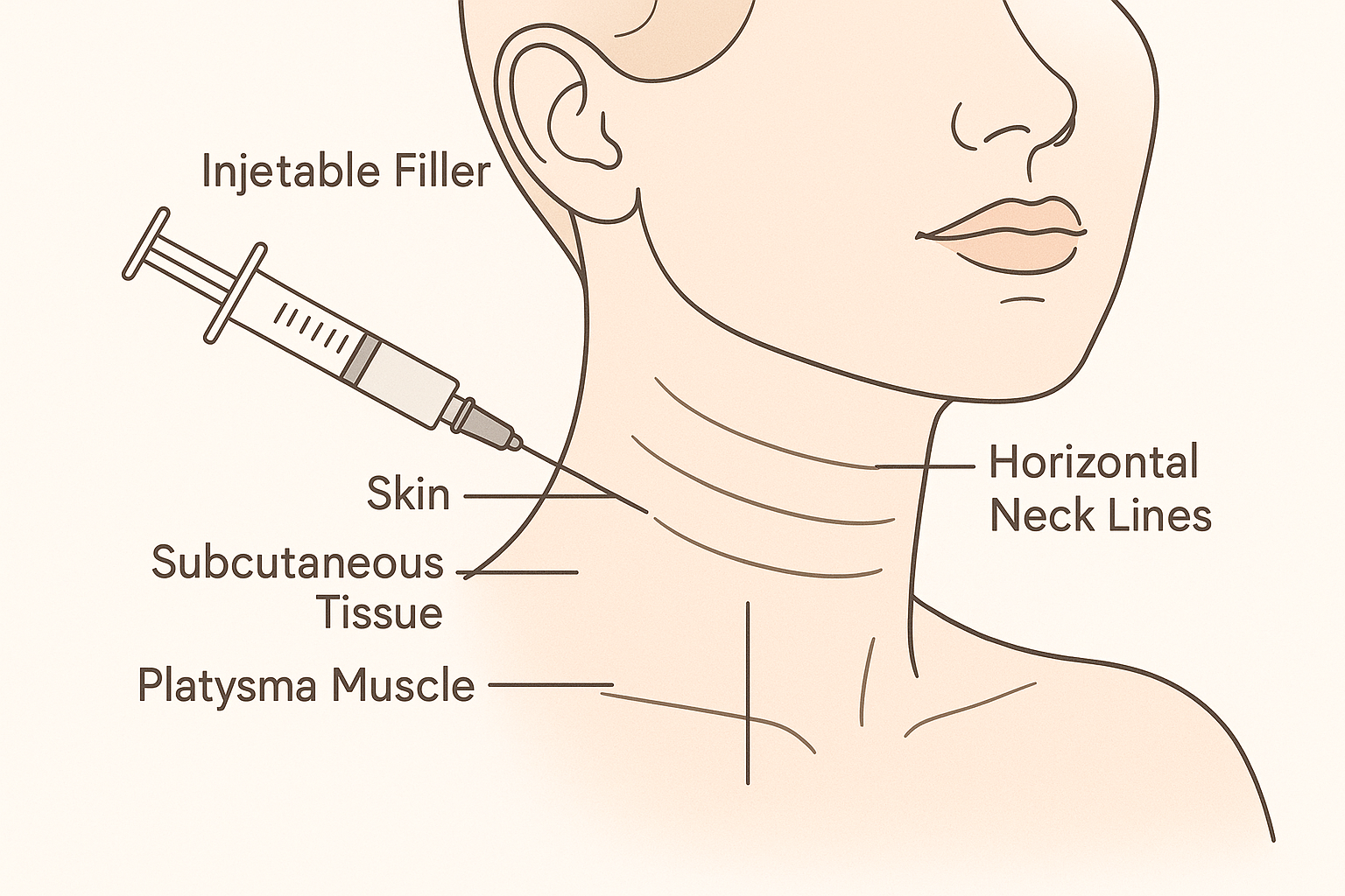 neck filler application for tech neck
